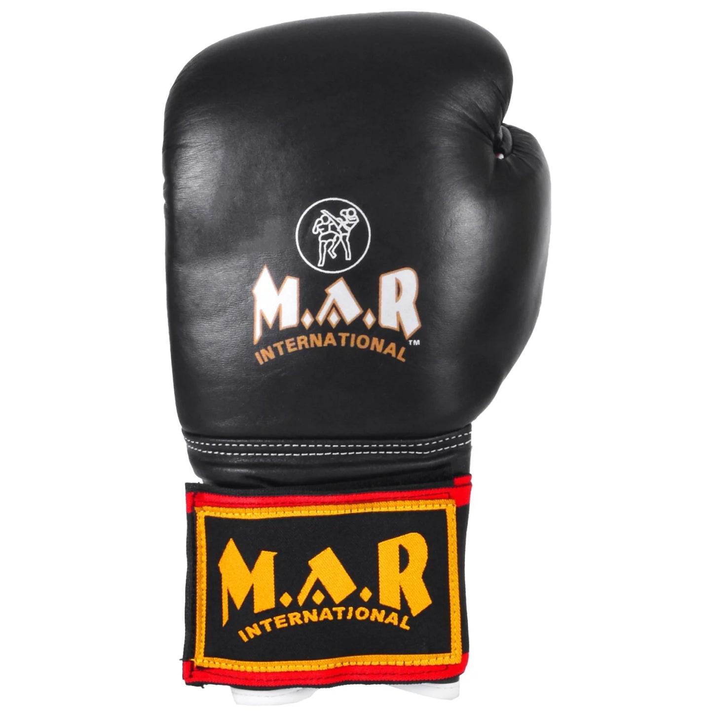 MAR-110 | Red & Black Genuine Cowhide Boxing Leather - Gloves