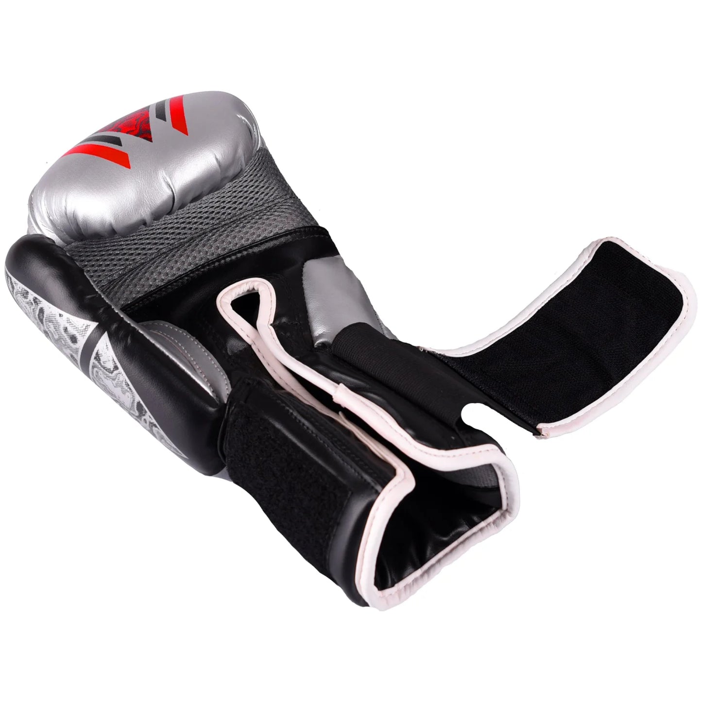 MAR-113A | Grey & Black Boxing/Kickboxing Competition Gloves - Gloves