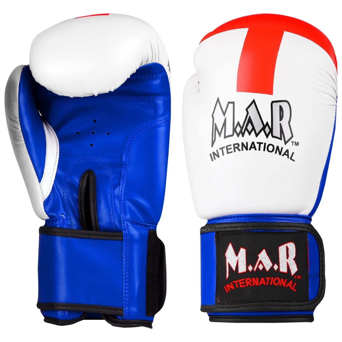MAR-115 | White St Georges Boxing/Kickboxing Gloves - Gloves