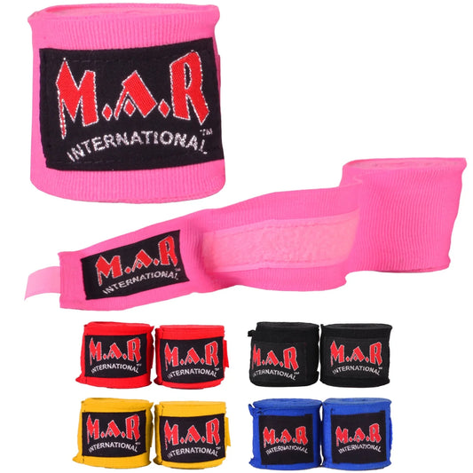 MAR-121C | Pink Elasticated Boxing & Martial Arts Hand Wraps - Small Accessories