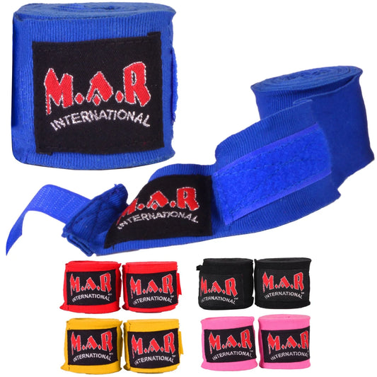 MAR-121D | Blue Elasticated Boxing & Martial Arts Hand Wraps - Small Accessories
