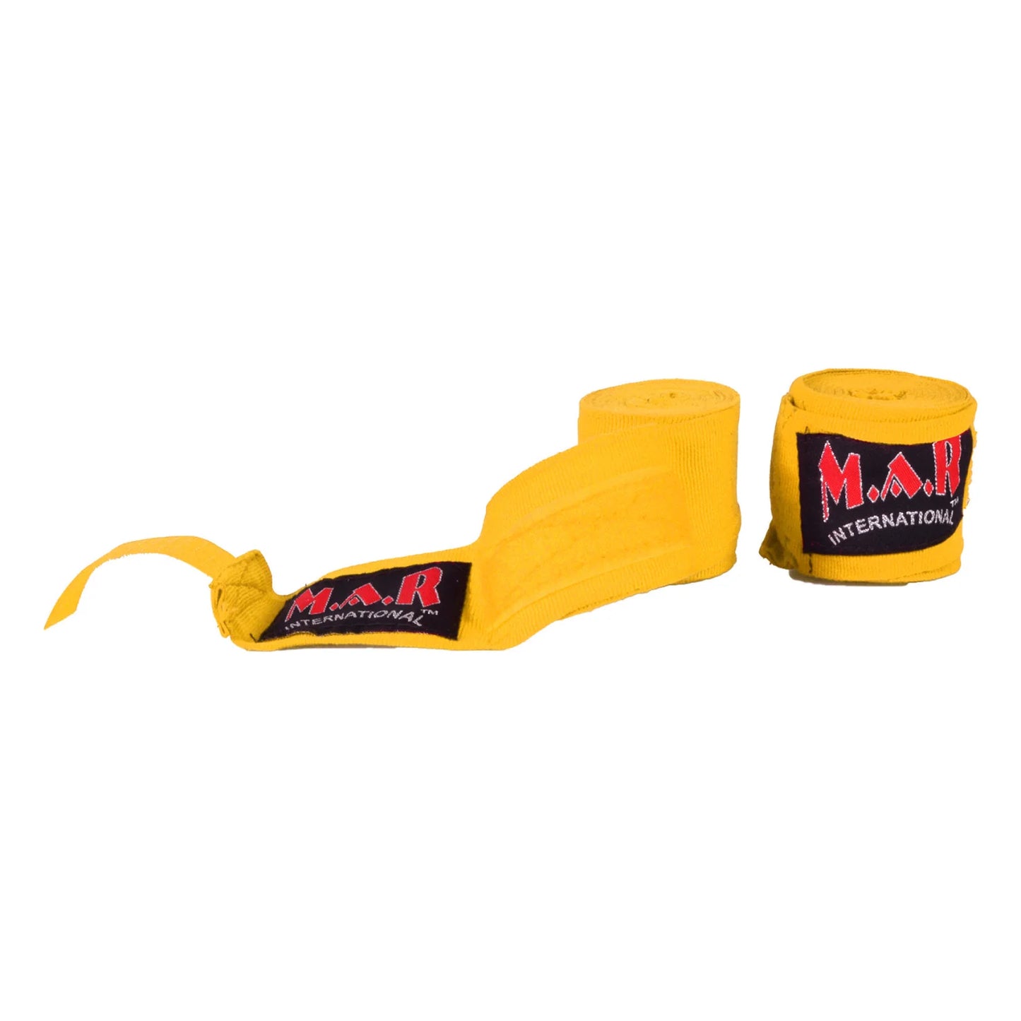 MAR-121E | Yellow Elasticated Boxing & Martial Arts Hand Wraps - Small Accessories