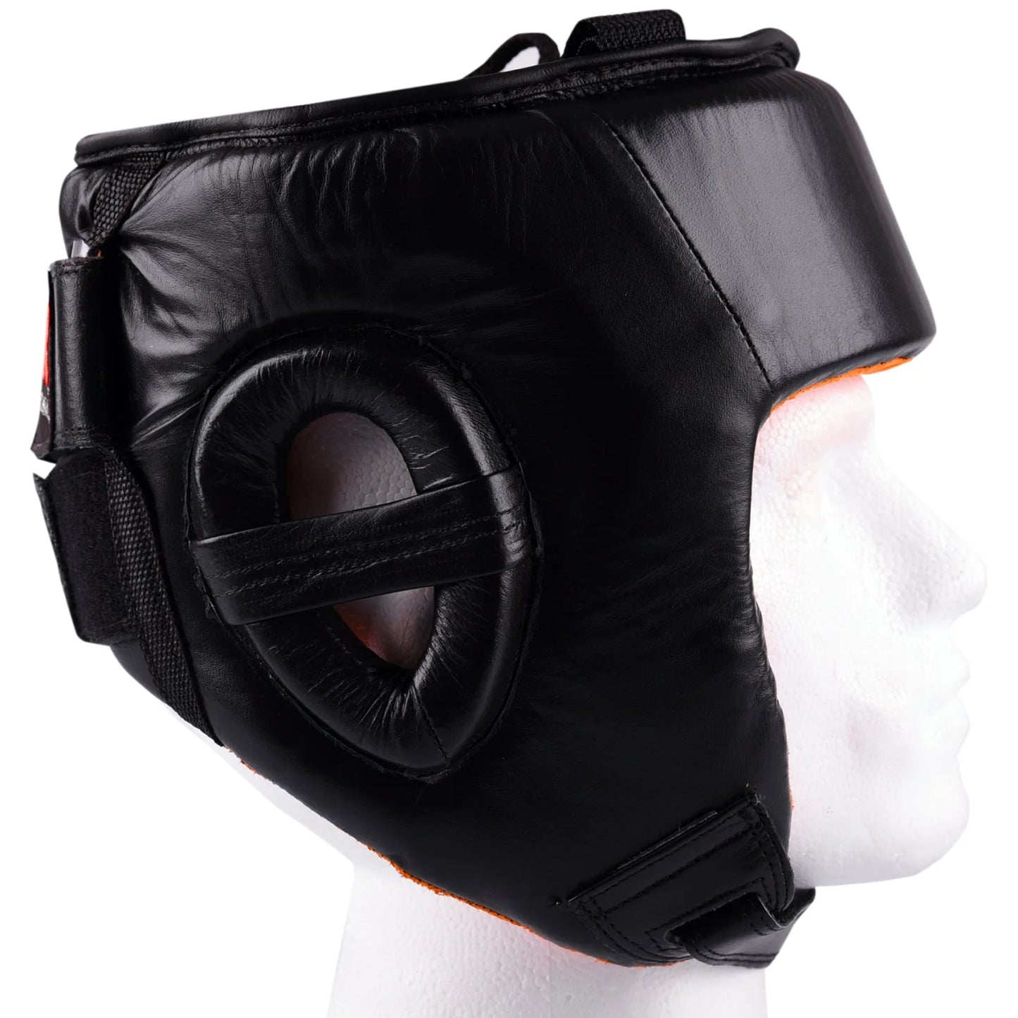 MAR-132B | Black Genuine Cowhide Leather Head Guard For Competitions - Head Guard