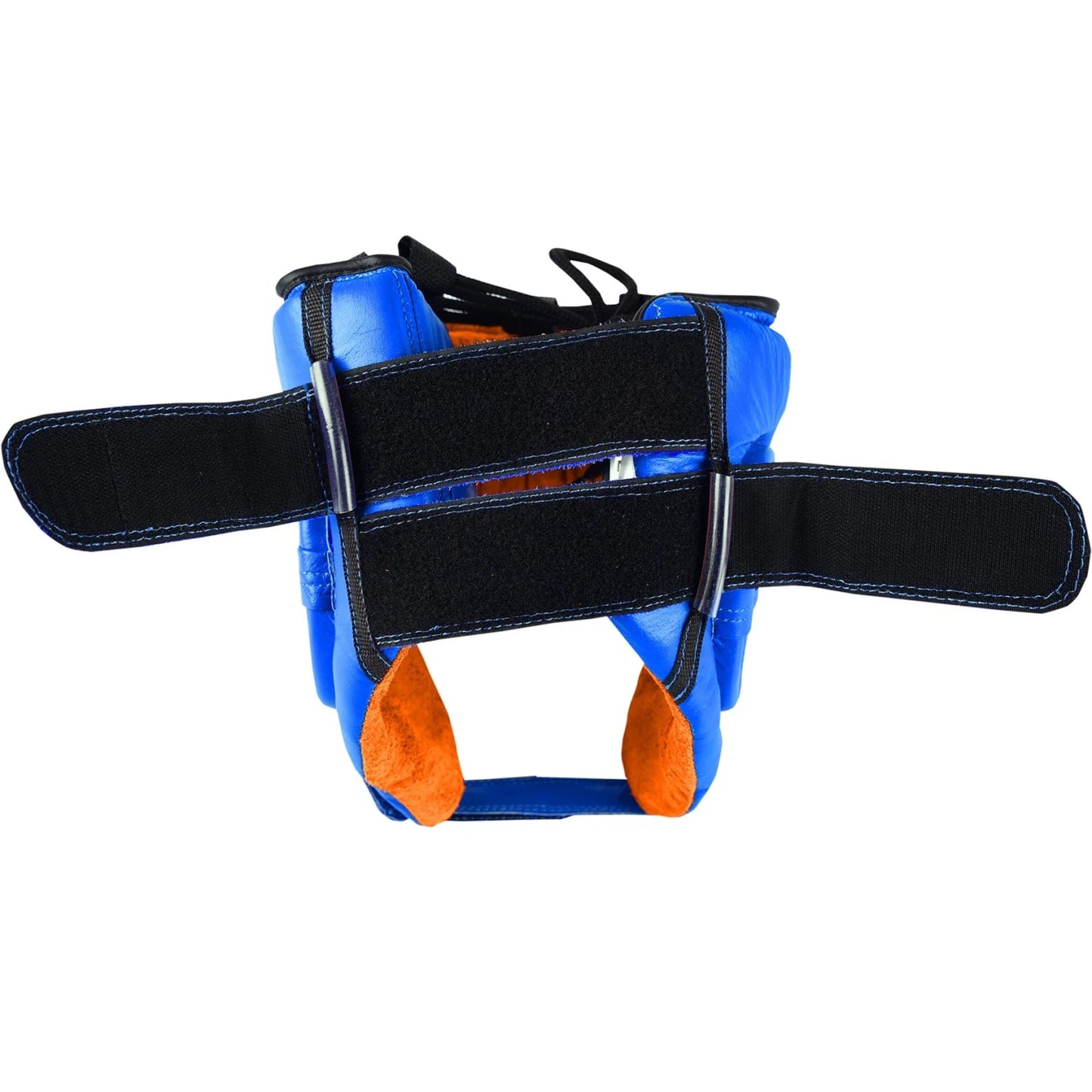 MAR-132C | Blue Genuine Cowhide Leather Head Guard For Competitions - Head Guard