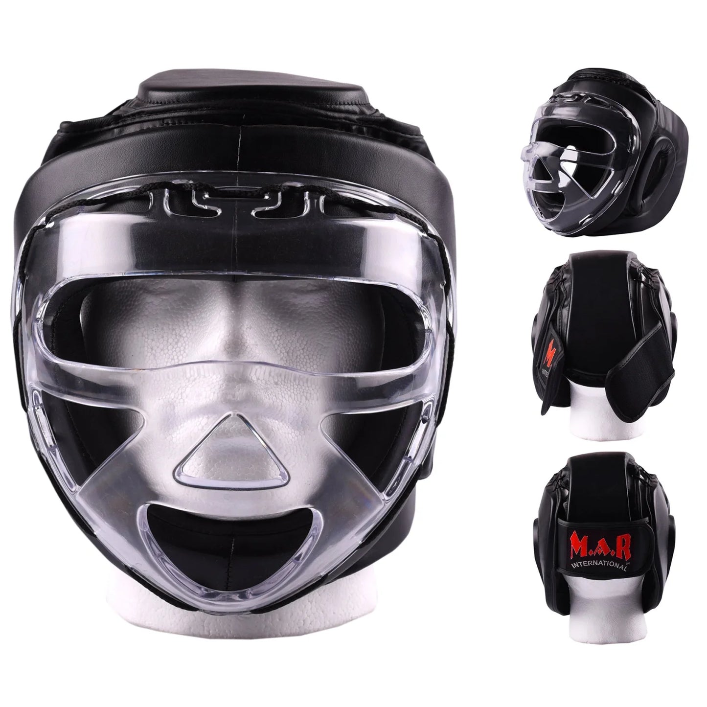MAR-133B | Black Transparent Mask Head Guard - Head Guard