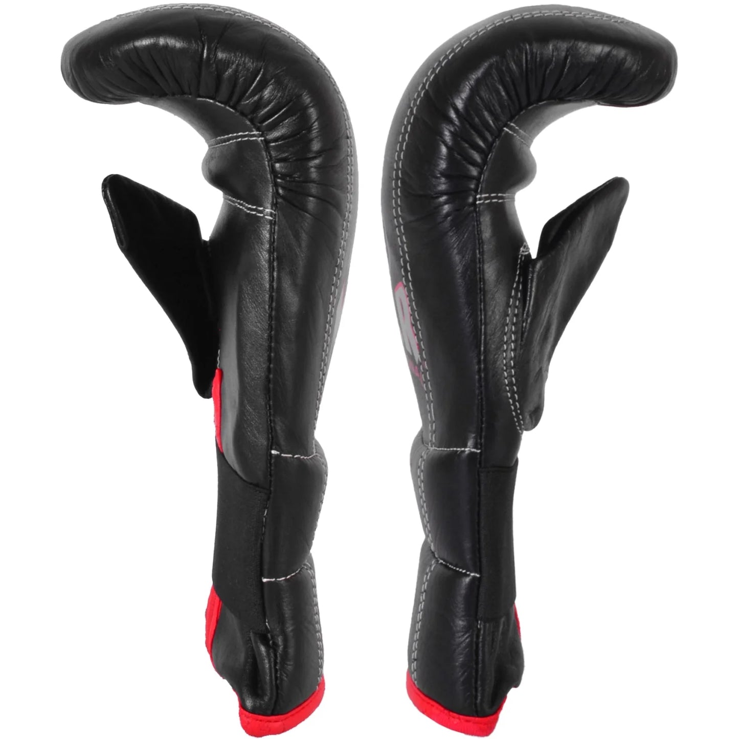 MAR-137 | Black Double Ribbed Bag Gloves For Pro Training - Gloves