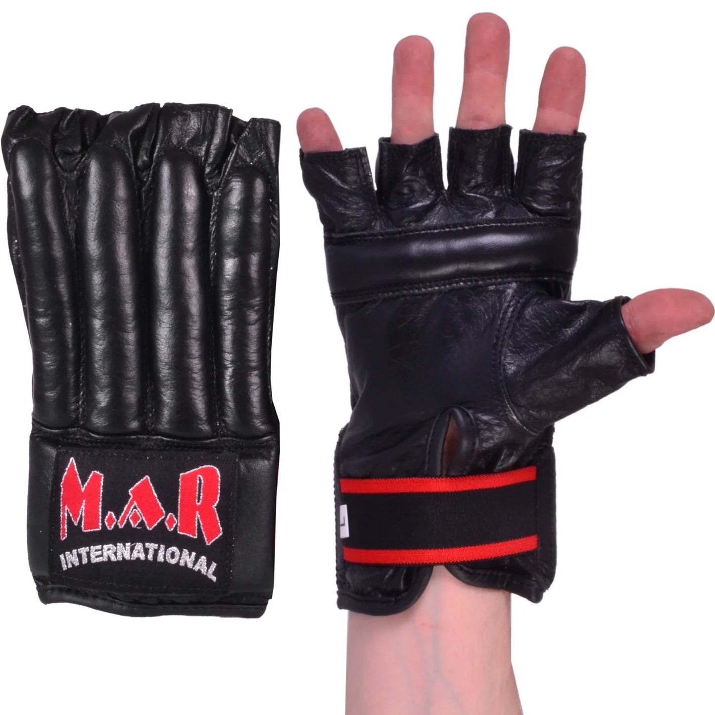 MAR-139 | Black Fingerless Bag Gloves - Compact Gloves
