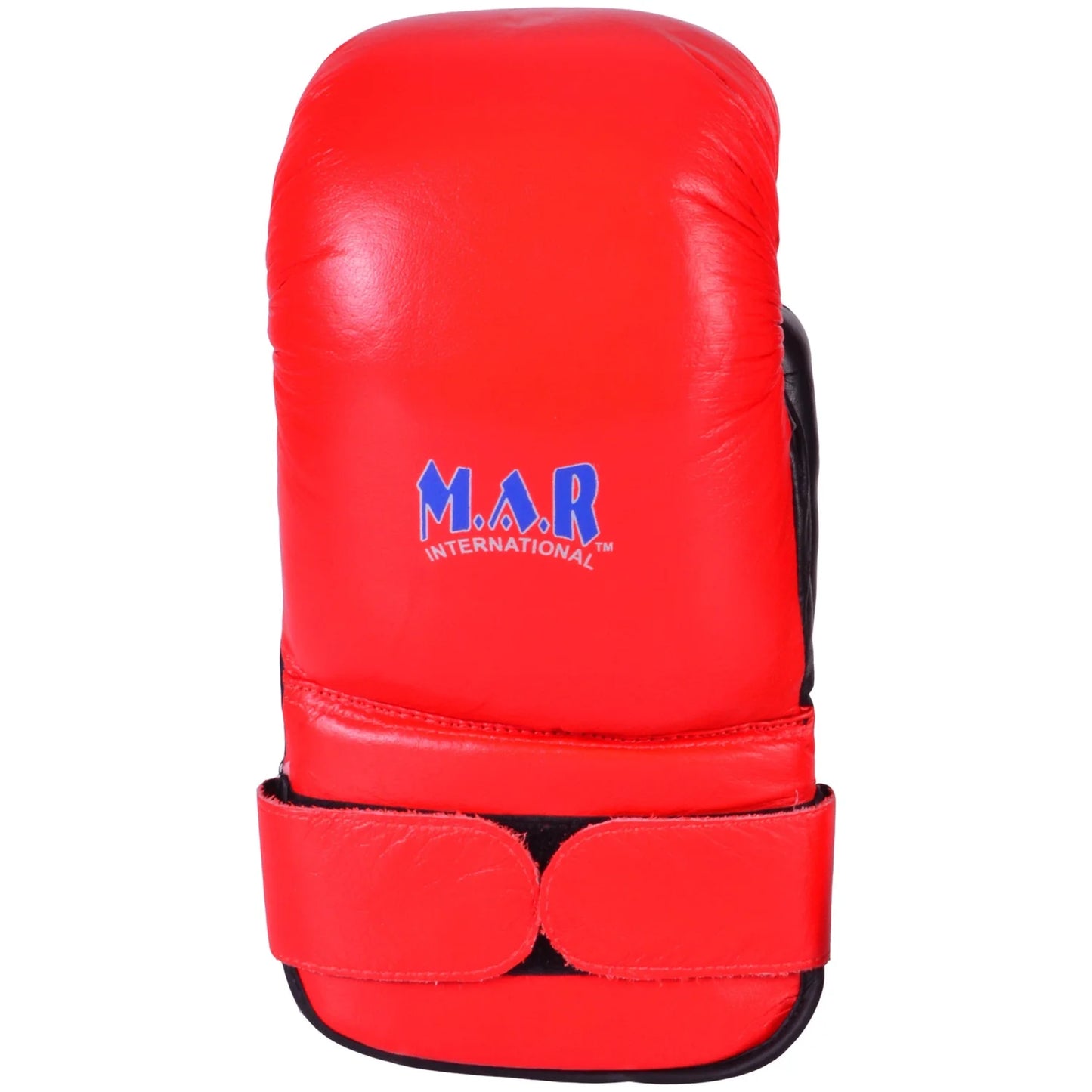 MAR-140 | Genuine Leather Red & Black Coaching/Training Mitts - Gloves