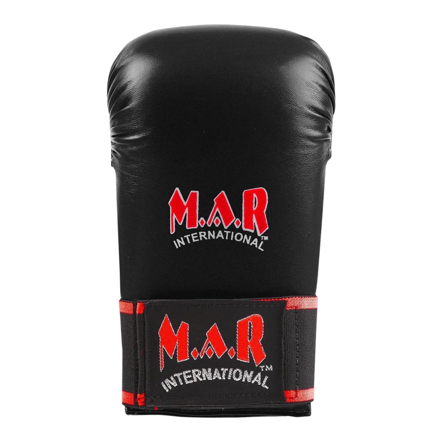 MAR-141A | Black Karate Gloves w/ Moulded Padding - Compact Gloves