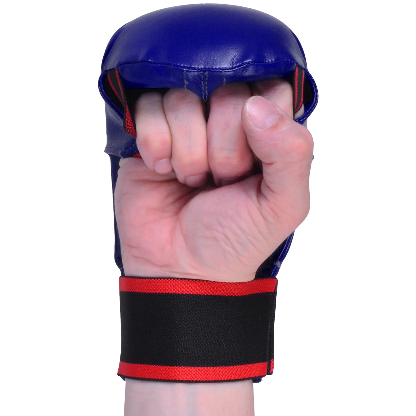 MAR-142AA | Navy-Blue Karate Gloves w/ Moulded Padding - Compact Gloves