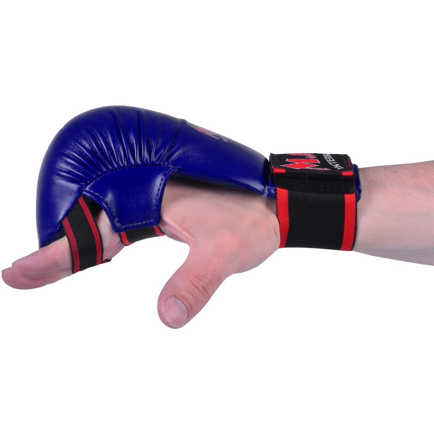 MAR-142AA | Navy-Blue Karate Gloves w/ Moulded Padding - Compact Gloves