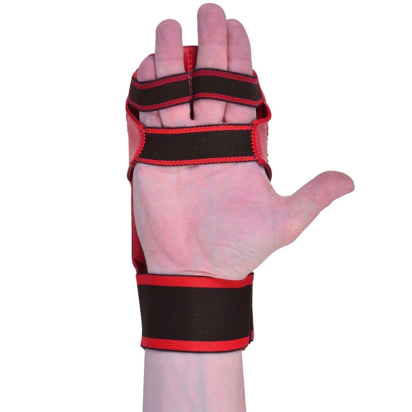 MAR-142B | Red Karate Gloves w/ Moulded Padding - Compact Gloves