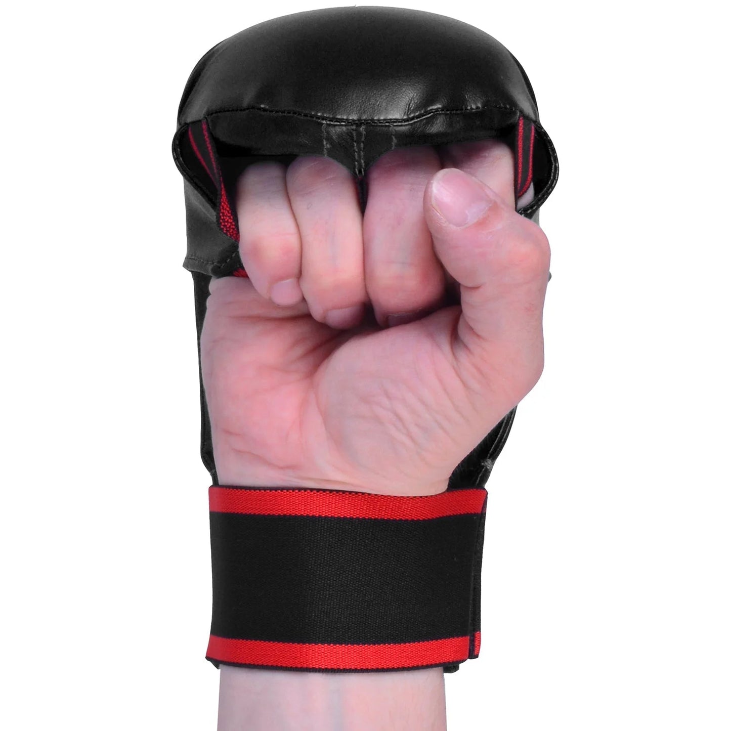 MAR-142D | Black Karate Gloves w/ Moulded Padding - Compact Gloves