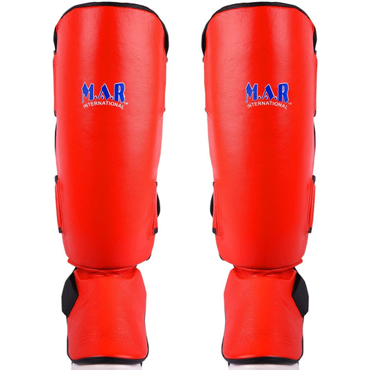MAR-149A | Kickboxing & Thai boxing Genuine Leather Shin & Instep Guards - Pads