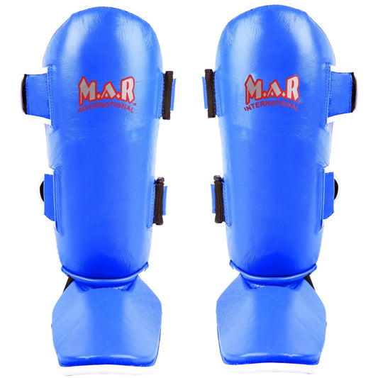 MAR-149C | Kickboxing & Thai-boxing Genuine Leather Shin & Instep Guards - Pads
