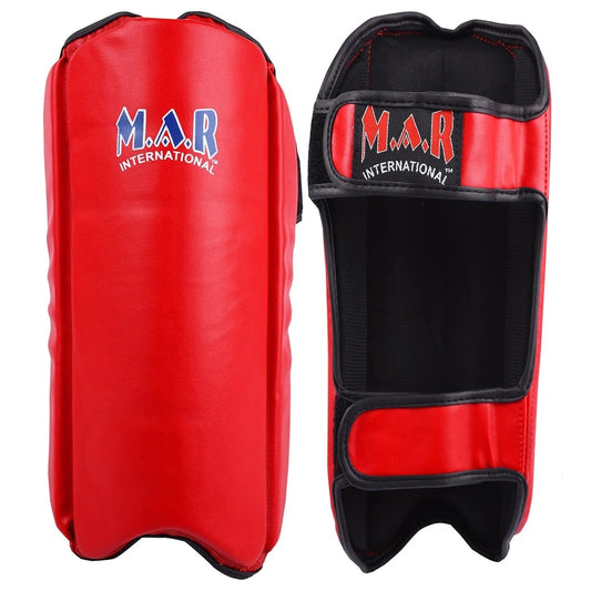 MAR-153A | Multilayered Red Shin Guards - Pads
