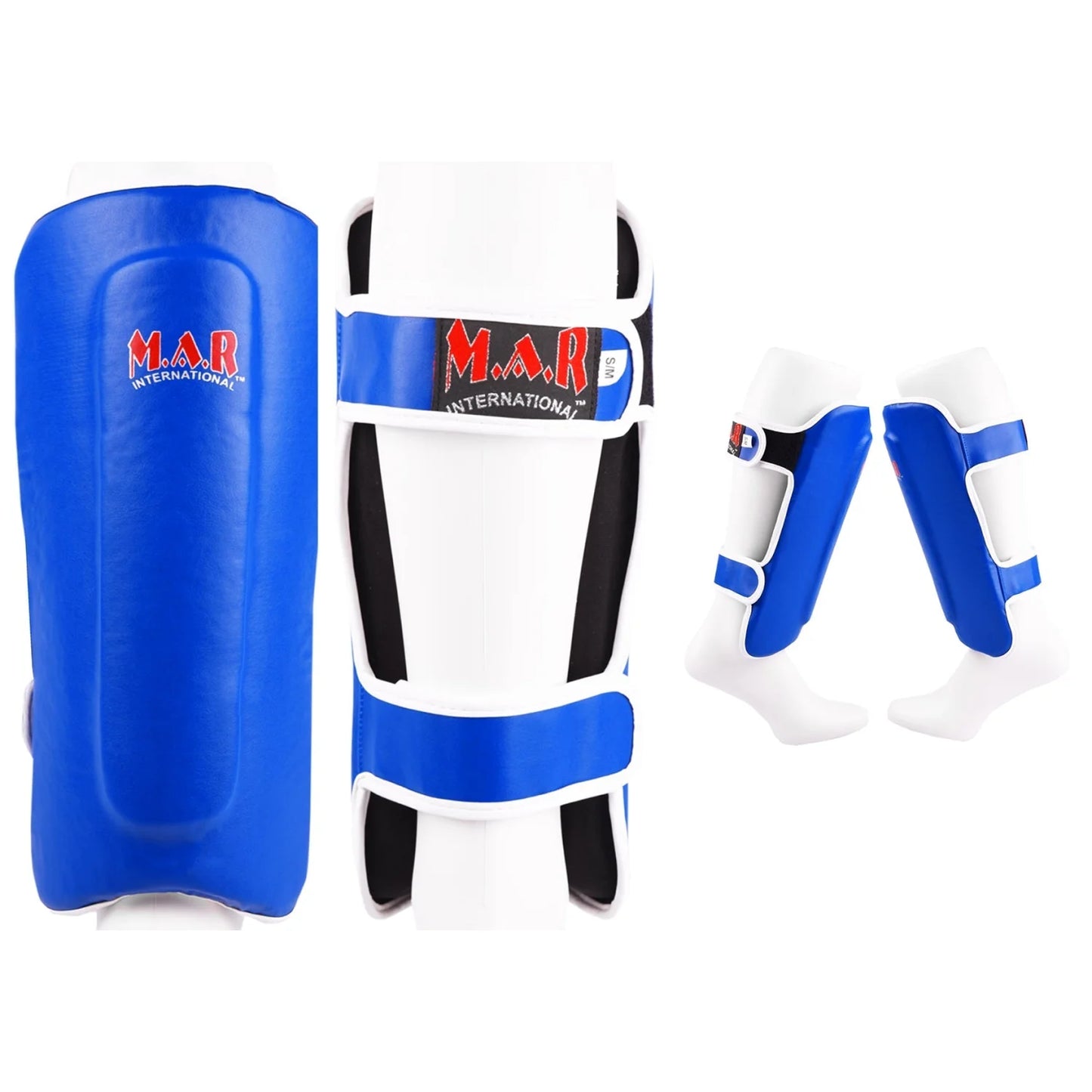 MAR-153C | Multilayered Blue Shin Guards - Pads