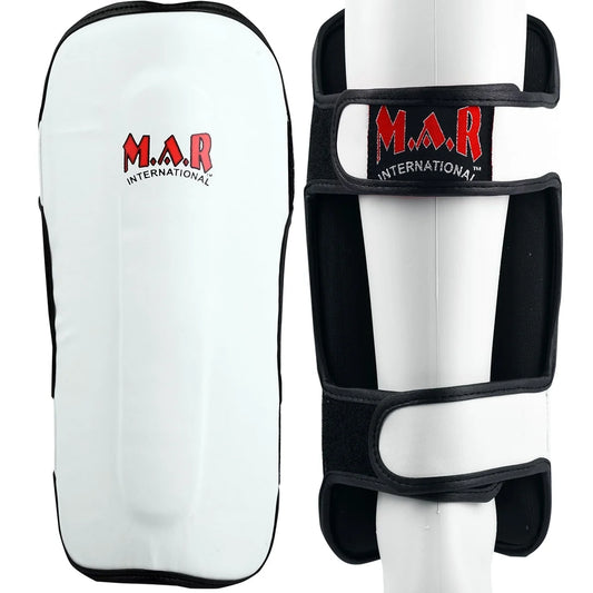 MAR-153D | Multilayered White Shin Guards - Pads