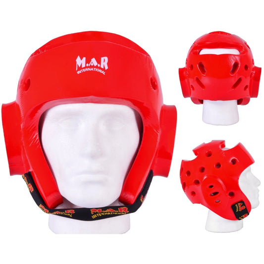 MAR-160A | Red Dipped Foam Martial Arts Head Guard - Head Guard
