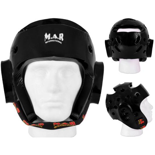 MAR-160B | Black Dipped Foam Martial Arts Head Guard - Head Guard