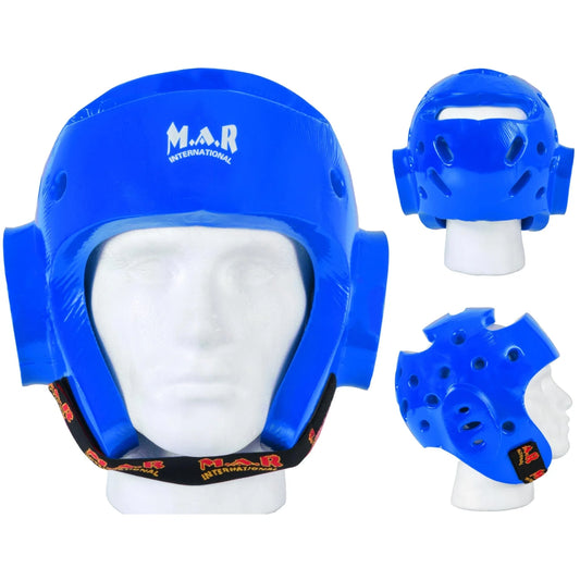 MAR-160C | Blue Dipped Foam Martial Arts Head Guard - Head Guard