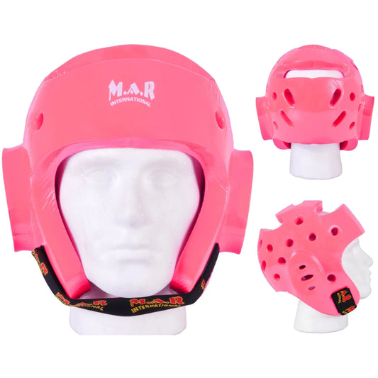 MAR-160E | Pink Dipped Foam Martial Arts Head Guard - Head Guard