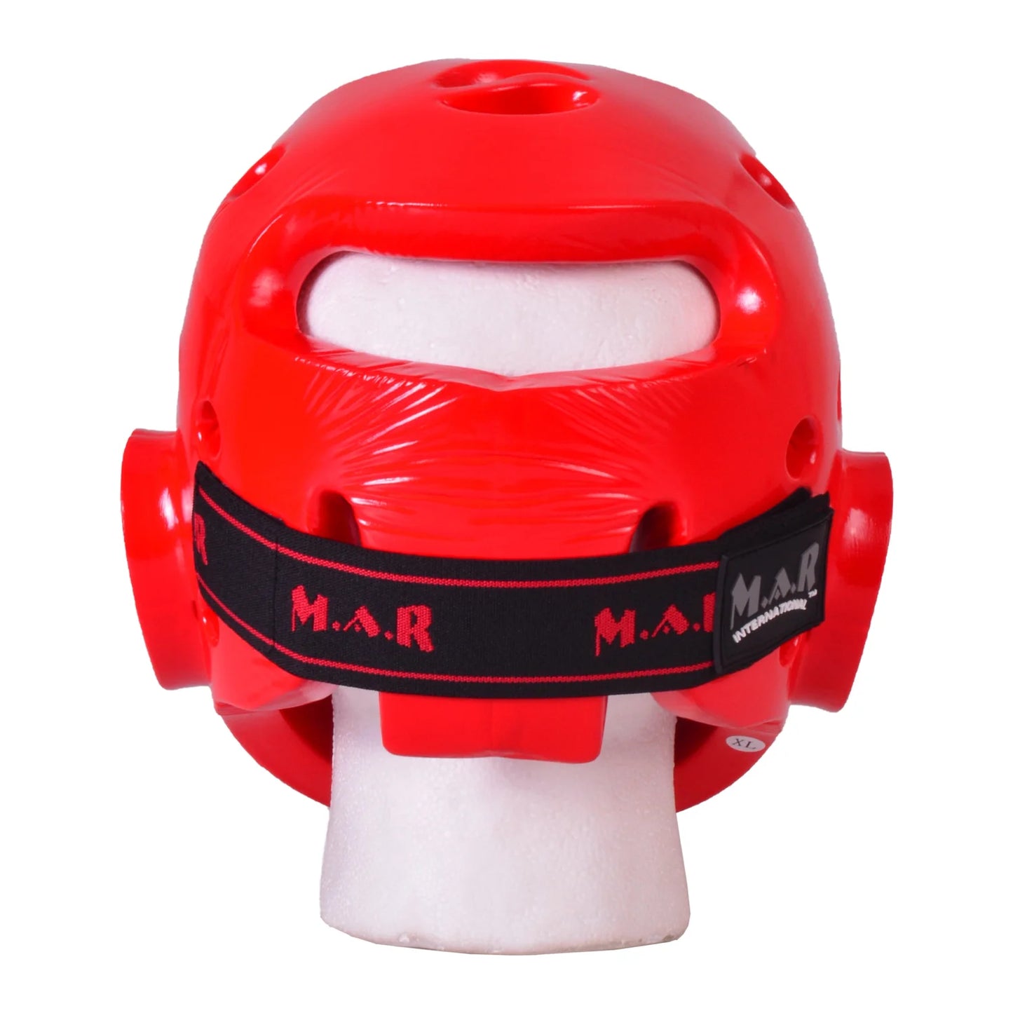 MAR-160G | WKF Style Karate Red Head Guard with Mask - Head Guard