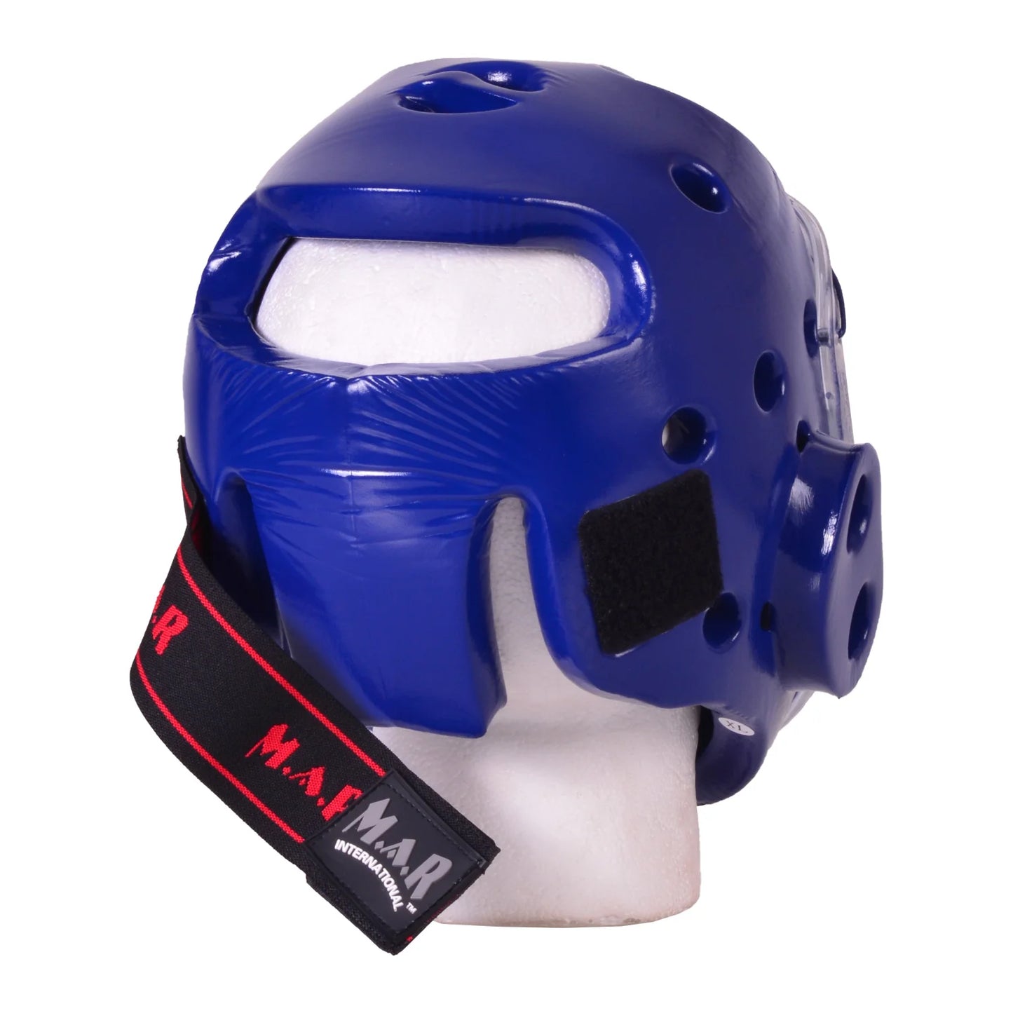 MAR-160H | WKF Style Karate Blue Head Guard with Mask - Head Guard