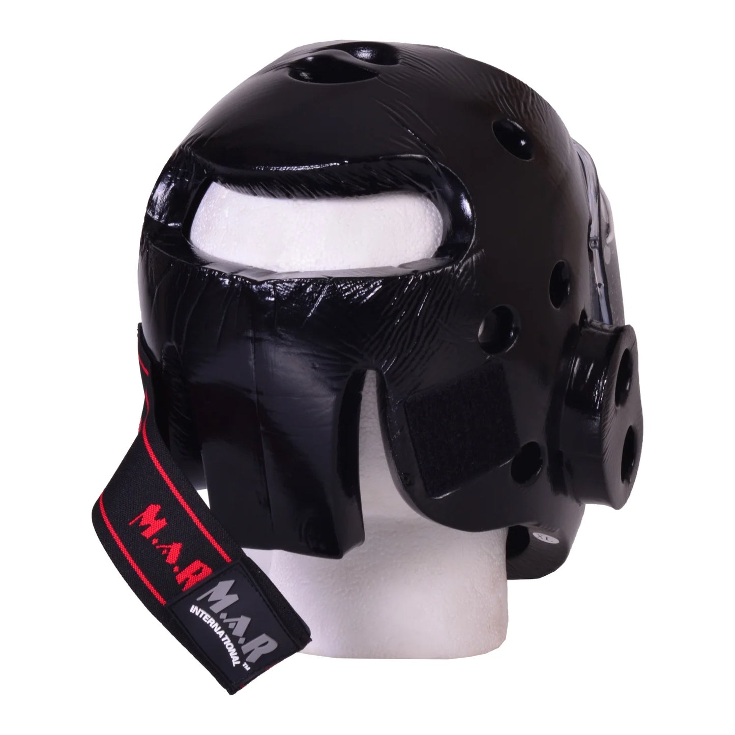 MAR-160I | WKF Style Karate Black Head Guard with Mask - Head Guard