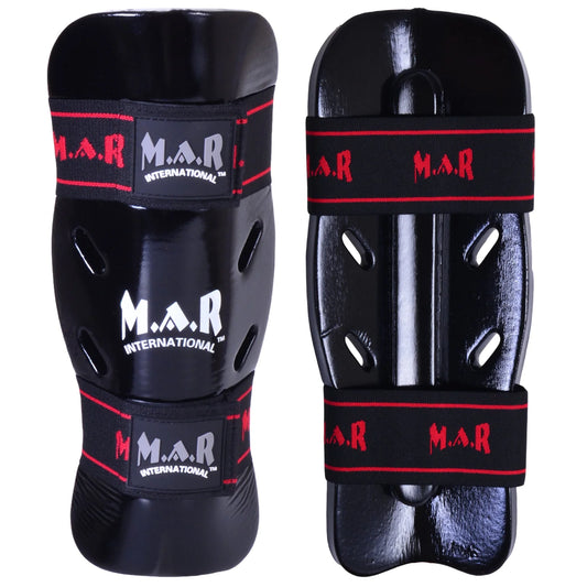 MAR-162B | Black Dipped Foam Martial Arts Shin Guard - Pads