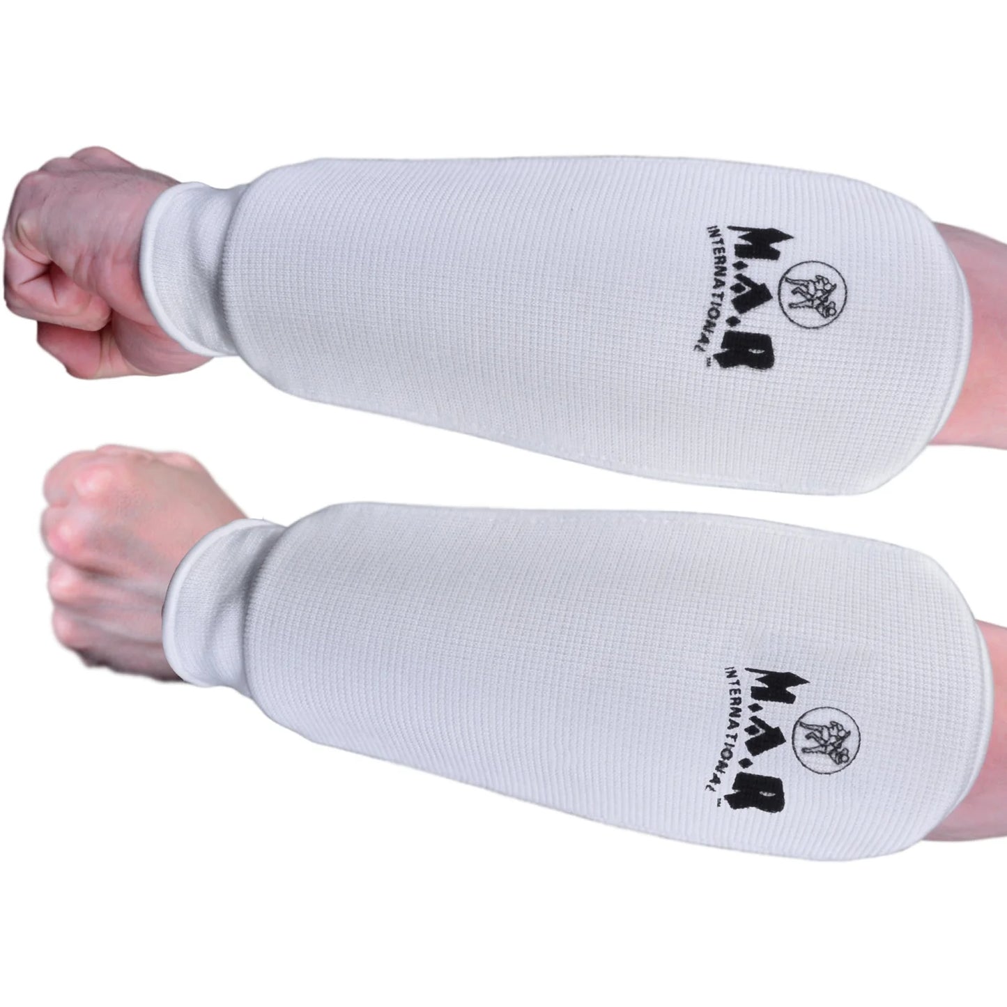 MAR-169A | White Elasticated Fabric Arm Guard For Arm Protection - Small Accessories