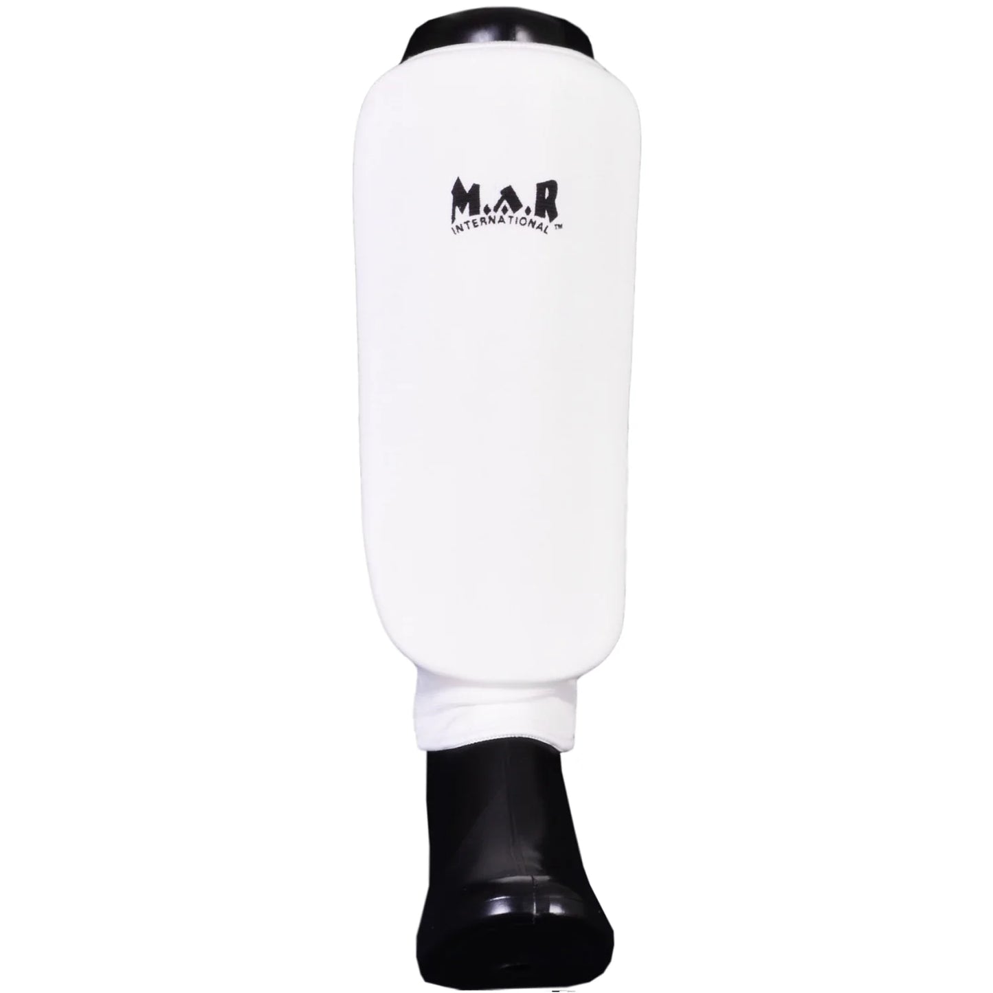 MAR-170A | White Elasticated Fabric Shin Guard For Shin Protection - Small Accessories