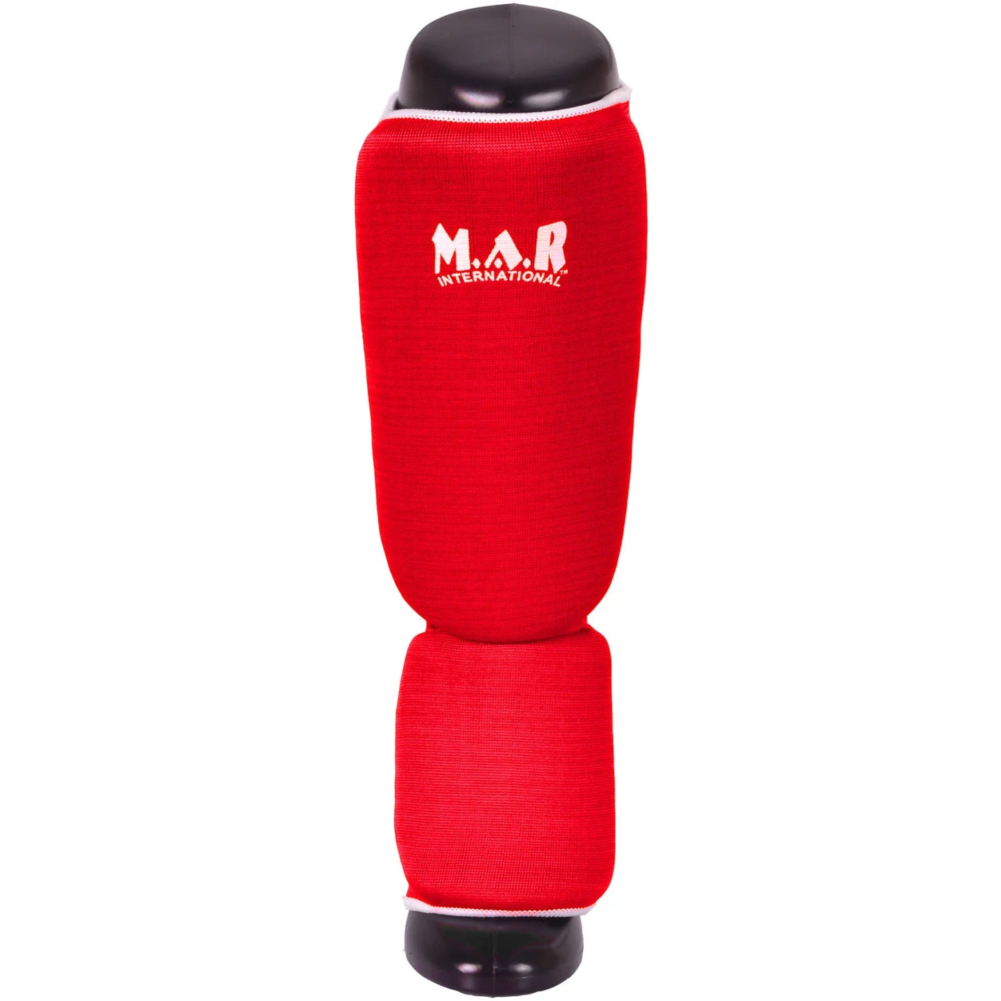 MAR-171C | Red Elasticated Fabric Shin & Instep Guard - Small Accessories