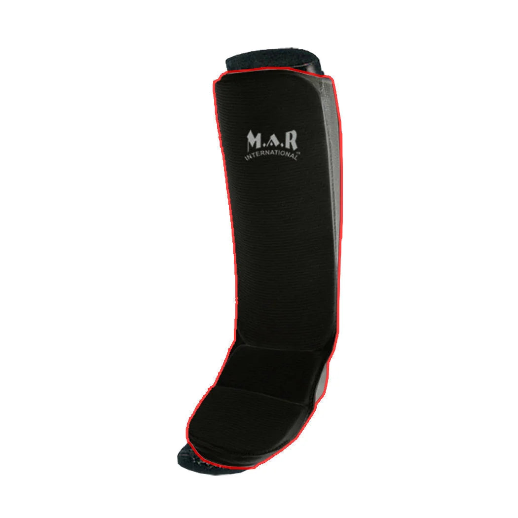 MAR-172B | Black MMA Elasticated Fabric Shin & Instep Guard - Small Accessories