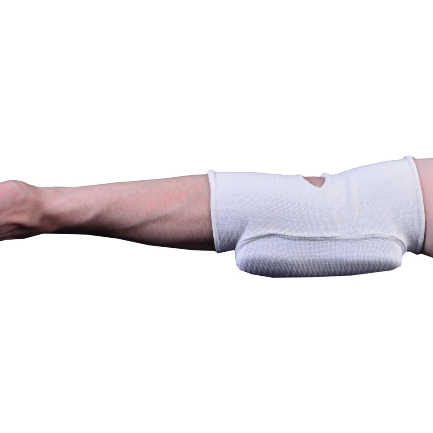 MAR-173A | White Elasticated Fabric Elbow Pads - Small Accessories