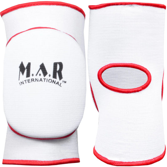MAR-174A | White Elasticated Fabric Knee Pads - Small Accessories