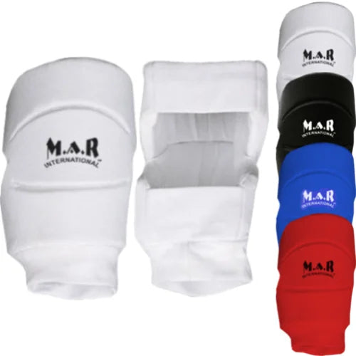 MAR-175A | White MMA Elasticated Fabric Knee Pads - Small Accessories