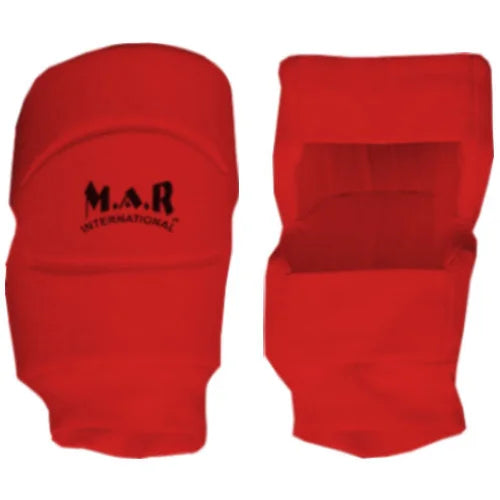 MAR-175C | Red MMA Elasticated Fabric Knee Pads - Small Accessories