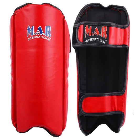 MAR-190A | Red Shin Guards w/ Foam Padding - Shin Guards