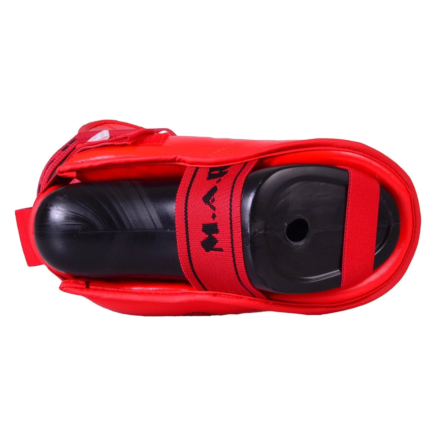 MAR-193F | Foam Padded Red Shin & Instep Guards - Pads