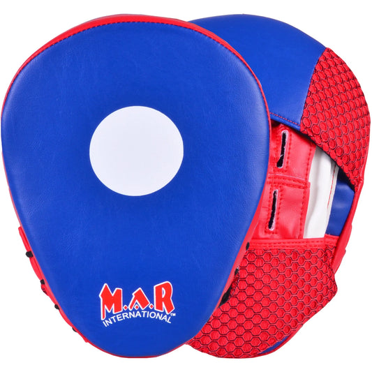 MAR-194C | Blue & Red Curved Focus Mitts - Focus Mitts
