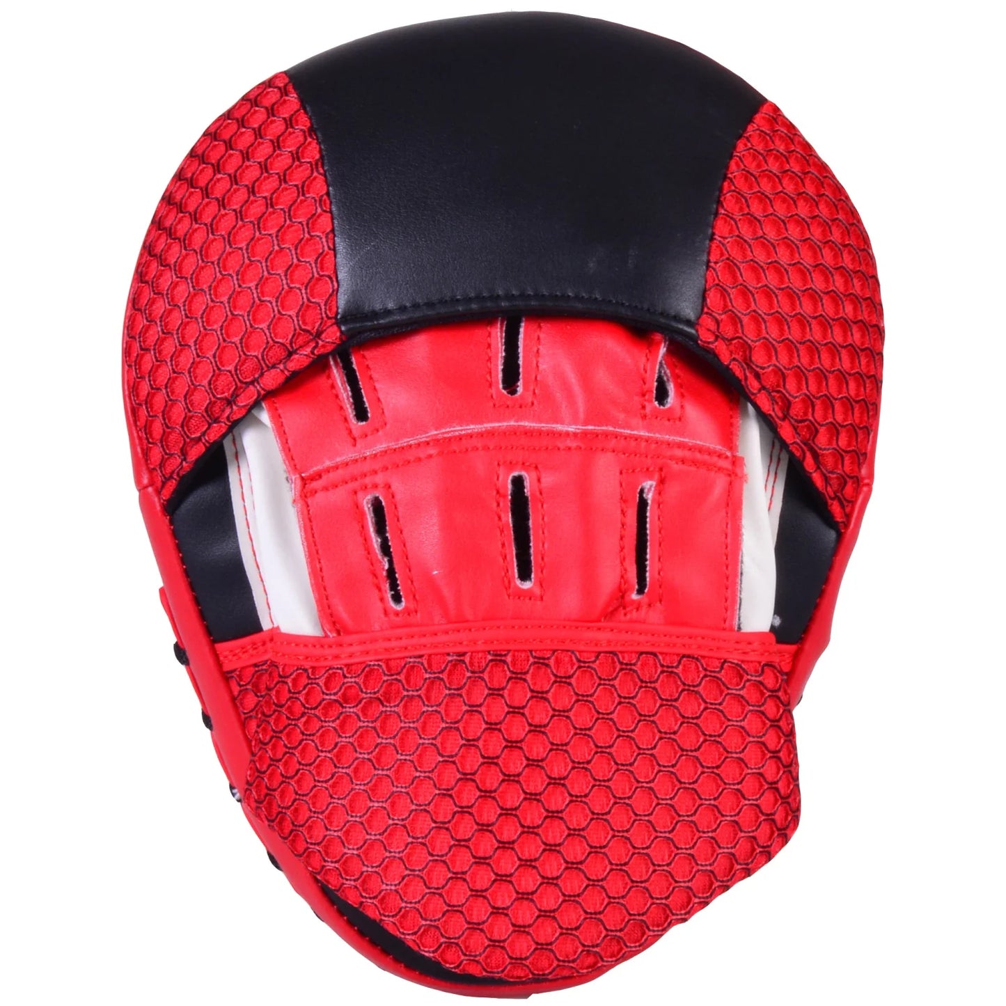 MAR-194E | Red & Black Curved Focus Mitts - Focus Mitts