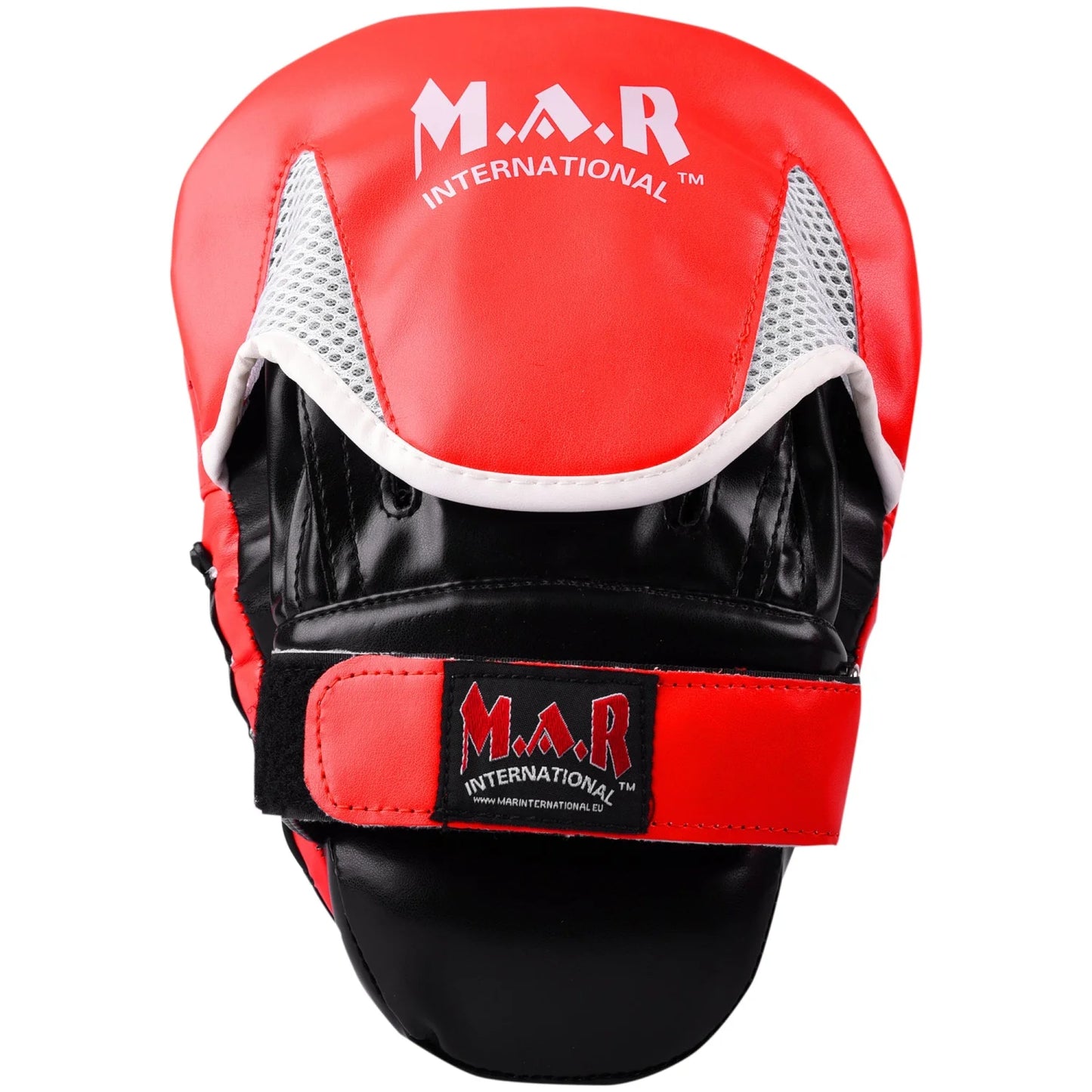 MAR-195B | Red & Black Small Pro Curved Focus Mitts - Focus Mitts