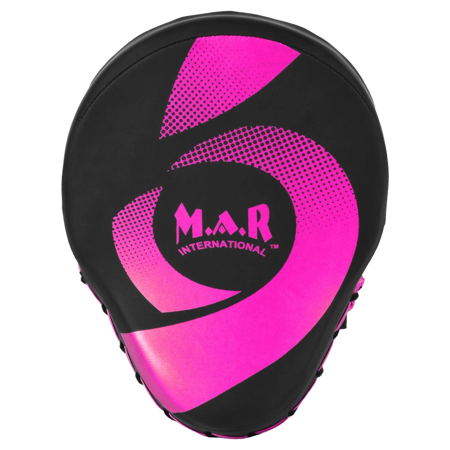 MAR-195I | Black & Pink Hybrid Curved Focus Mitts - Focus Mitts