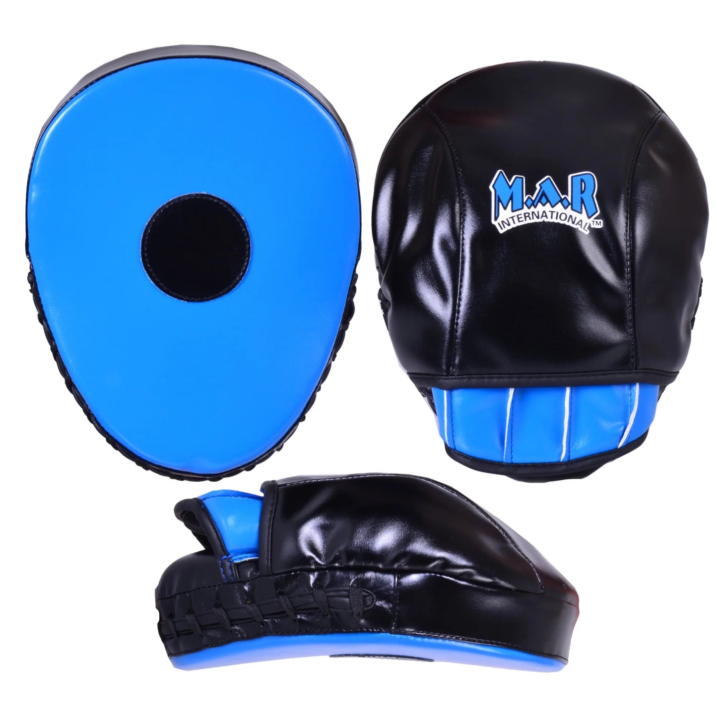 MAR-195M | Blue Curved Focus Mitts - Focus Mitts