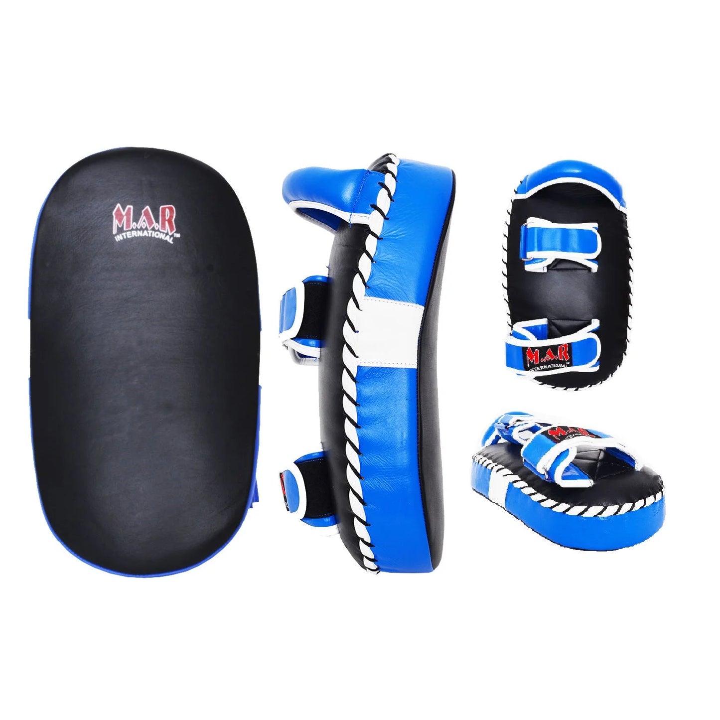 MAR-204 | Blue + Black IPPON Genuine Leather Thai Pad - Pads