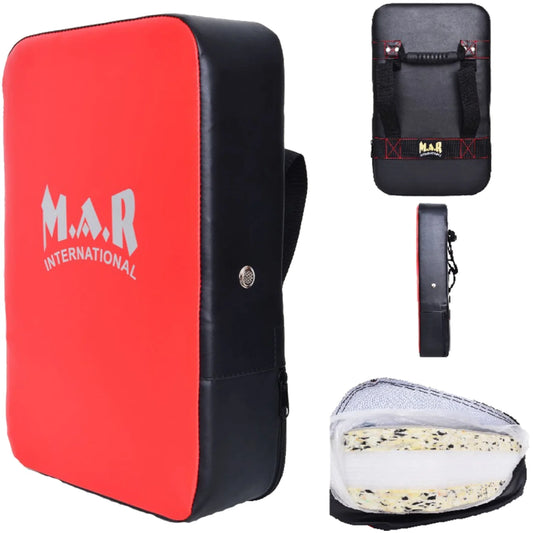 MAR-208A | Red + Black Heavy Duty Square Striking Shield - Striking Pads