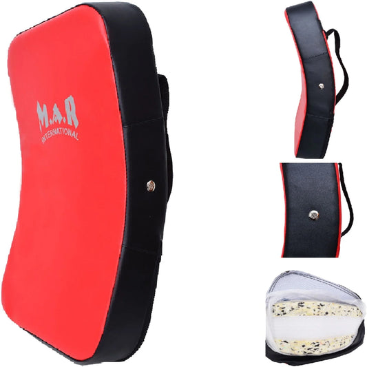 MAR-208D | Red + Black Heavy Duty Curved Standard Striking Shield - Striking Pads