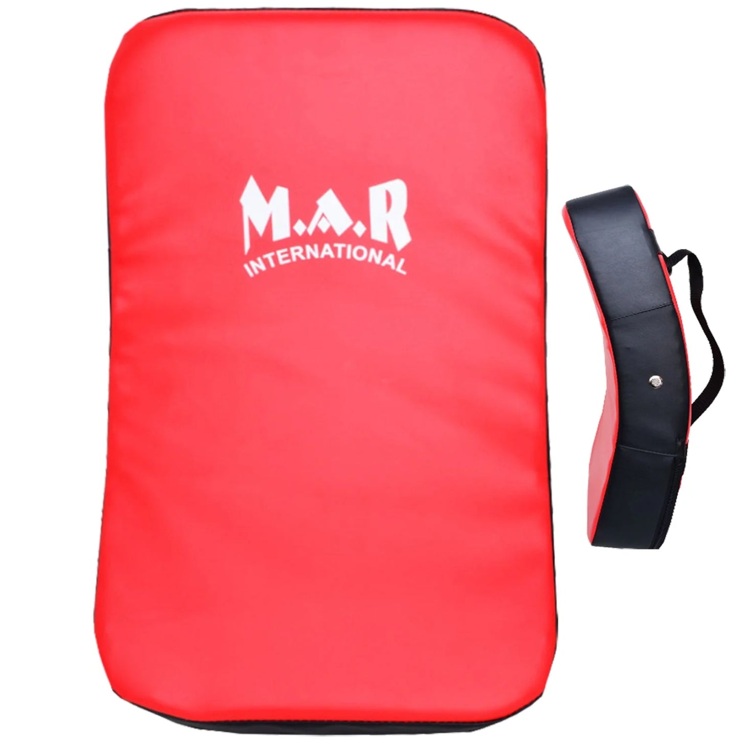 MAR-208E | Red + Black Heavy Duty Curved Large Striking Shield - Striking Pads