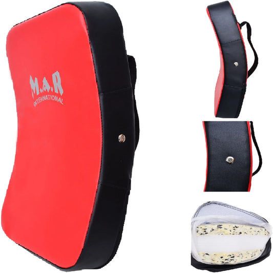 MAR-208E | Red + Black Heavy Duty Curved Large Striking Shield - Striking Pads